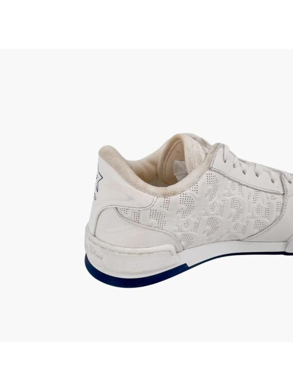 Christian Dior One Low Top Oblique Sneakers Size 36.5 US 6.5 White Leather Logo - Picture 11 of 14